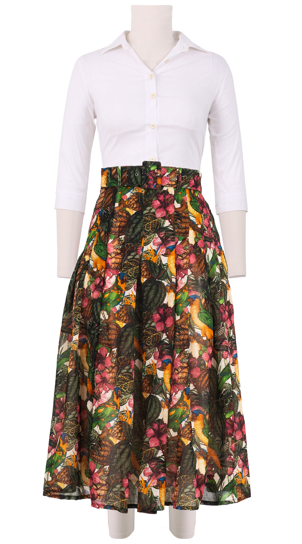 Zeller Skirt Midi Length Wool(Mocking Bird) @13