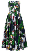 Carol Dress Tube Strapless with Hamilton Belt Midi Plus Length Cotton Stretch (Mode Orchid)