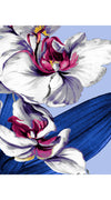 Laurent Dress Shirt Collar 3/4 Sleeve Midi Plus Length Cotton Musola (Mode Orchid)