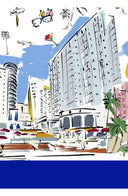 Zeller Skirt Long Length Cotton Stretch (Monaco White)