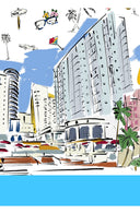 Terry Dress Shirt Collar Sleeveless Midi Plus Length Poliamide Taffta (Monaco White)