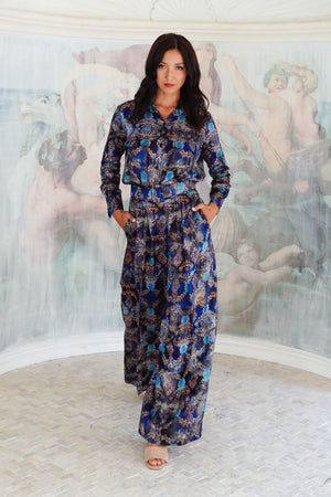 Pajama Shirt & Pajama Pants Silk Twill (Morris Velvet)