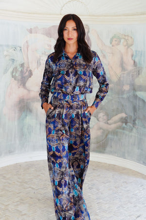 Pajama Shirt & Pajama Pants Silk Twill (Morris Velvet)