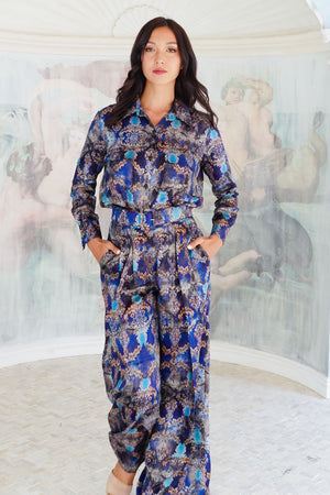 Pajama Shirt & Pajama Pants Silk Twill (Morris Velvet)