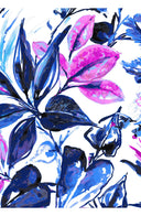 Audrey Dress #2 Shirt Collar 3/4 Sleeve Regular Length Cotton Stretch (Mozambique Flower White)