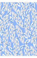 Audrey Dress #4 Shirt Collar 3/4 Sleeve Midi Length Cotton Musola (Multi Chain Pastel)