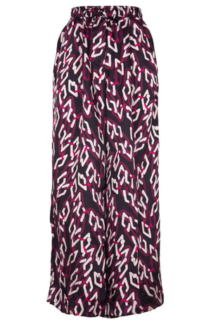 Leah Pants Silk Twill (Multi Chain Dark)