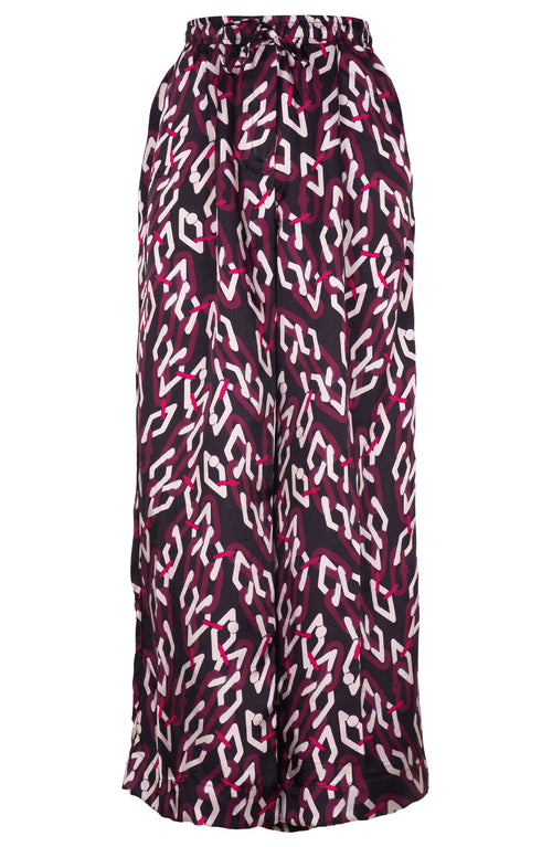 Leah Pants Silk Twill (Multi Chain Dark)