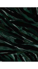 Audrey Dress #3 Shirt Collar 3/4 Sleeve Midi Plus Length Silk Velvet (Multi Zebra Dark)