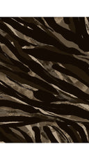 Audrey Dress #3 Shirt Collar 3/4 Sleeve Midi Plus Length Silk Velvet (Multi Zebra Dark)