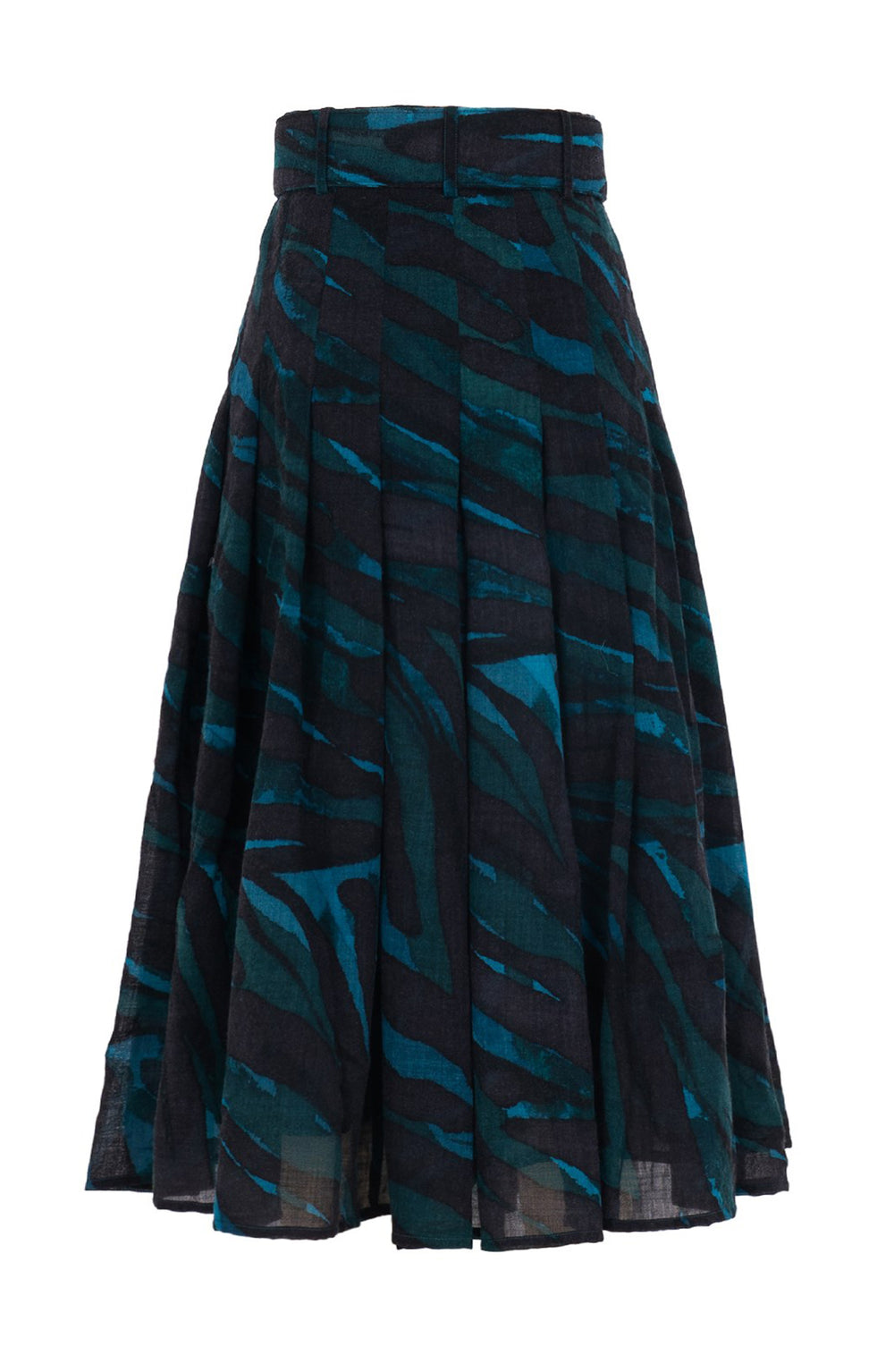 Samantha Skirt Midi Length Poliamide Taffta (Multi Zebra Dark)