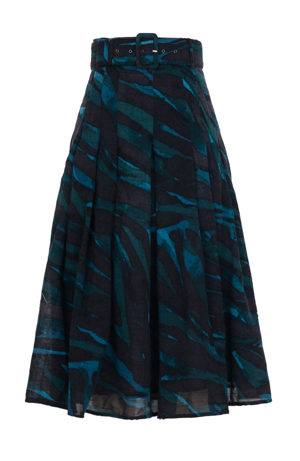 Samantha Skirt Midi Length Poliamide Taffta (Multi Zebra Dark)