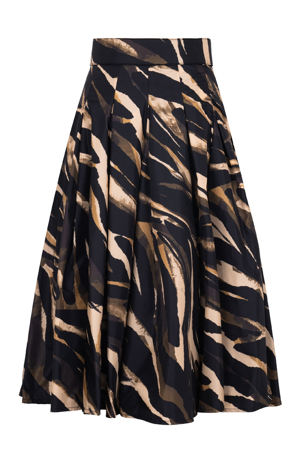 Samantha Skirt Midi Length Poliamide Taffta (Multi Zebra Ivory)