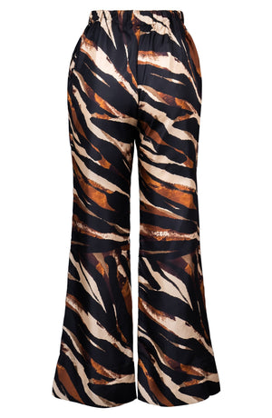 Pajama Pants Silk Twill (Multi Zebra Ivory)