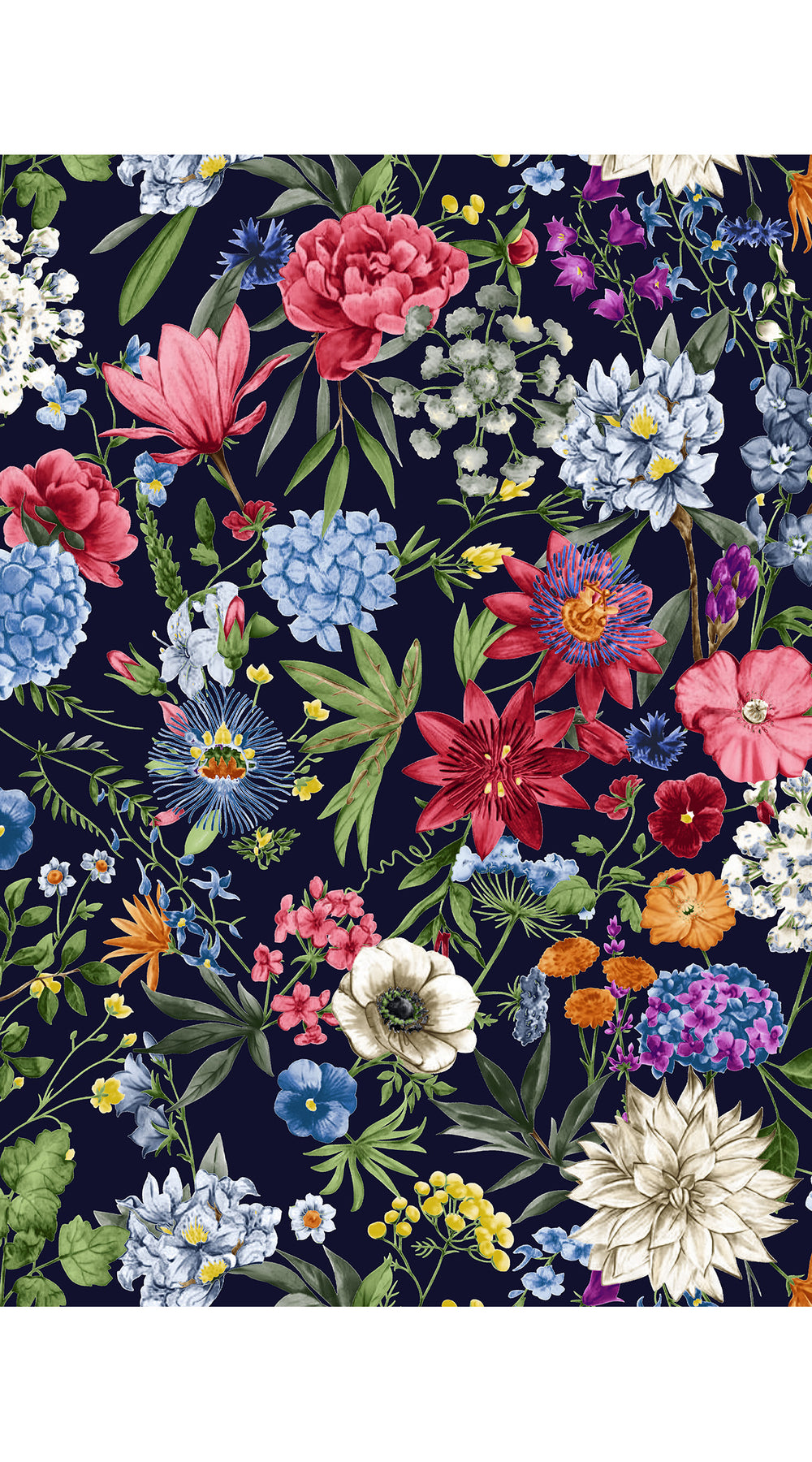 Aster Dress Shirt Collar 3/4 Sleeve Midi Length Cotton Musola (Multicolor Botanic Small)