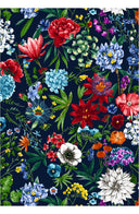 Aster Dress Shirt Collar 3/4 Sleeve Midi Length Cotton Musola (Multicolor Botanic)