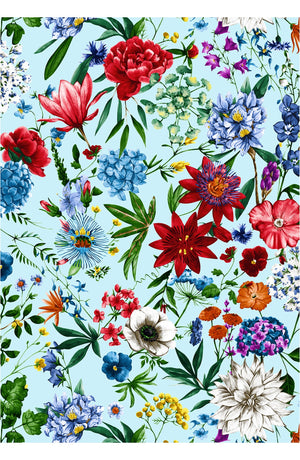 Terry Dress Shirt Collar Sleeveless Midi Length Poliamide Taffta (Multicolor Botanic)