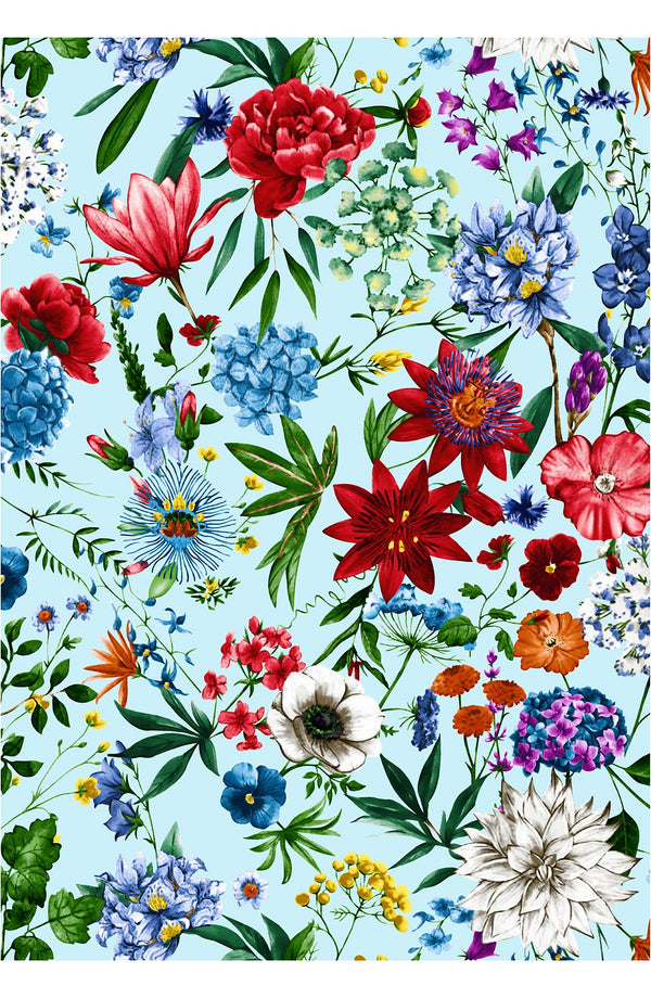 Terry Dress Shirt Collar Sleeveless Midi Length Poliamide Taffta (Multicolor Botanic)