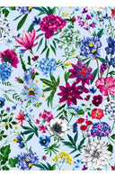 Eva Dress Crew Neck 3/4 Sleeve Maxi Length Cotton Musola (Multicolor Botanic)