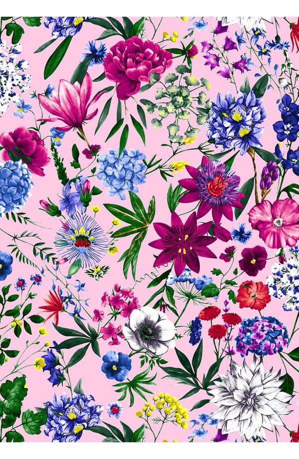 Eva Dress Crew Neck 3/4 Sleeve Maxi Length Cotton Musola (Multicolor Botanic)