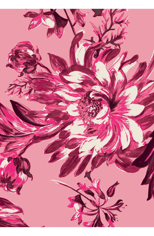 Samantha Skirt Midi Plus Length Poliamide Taffta (Mum Flower Dark)