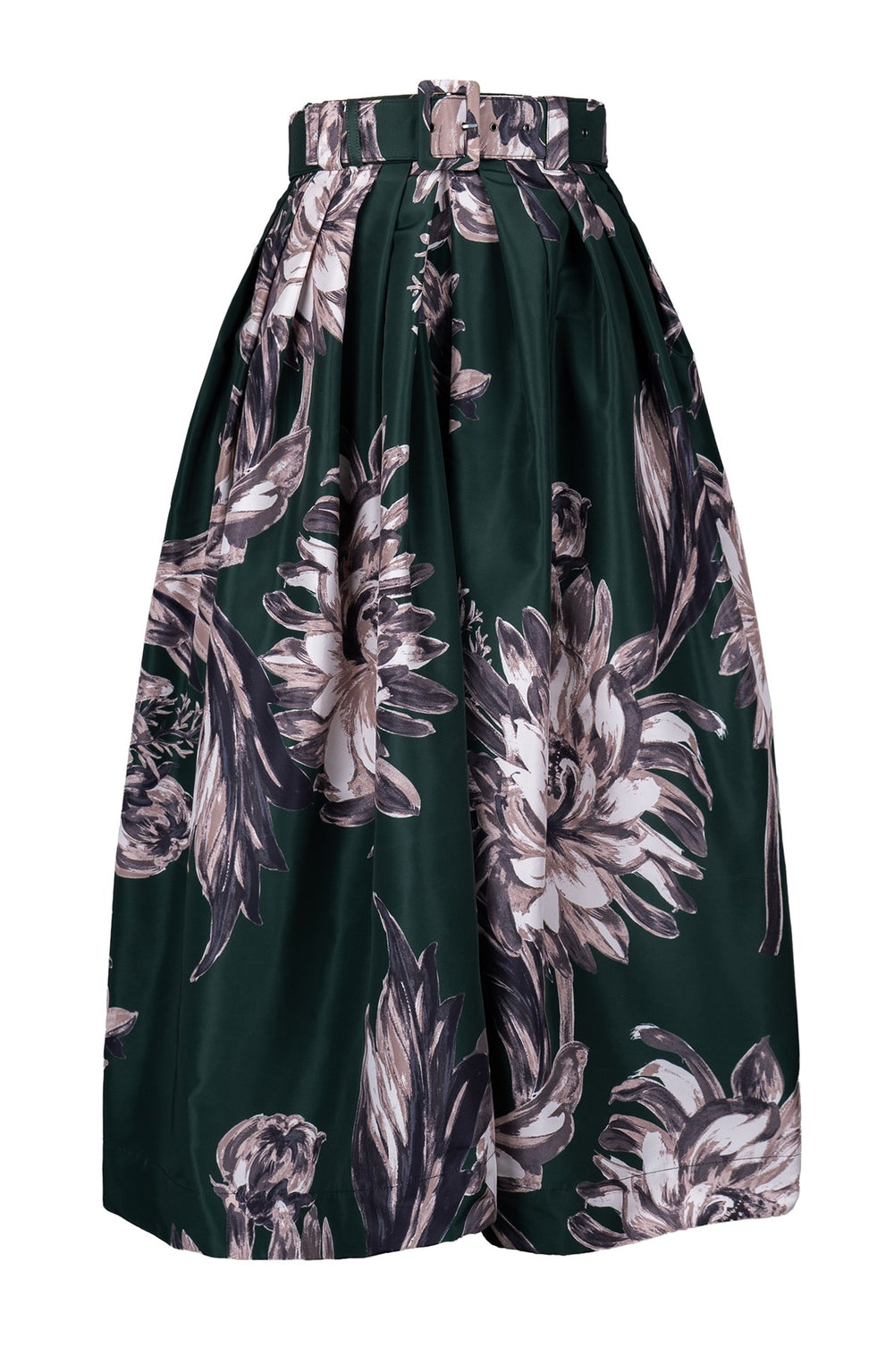 Irene Skirt Midi Length Poliamide Taffta (Mum Flower Dark)