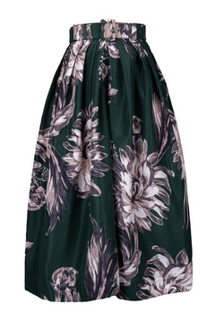 Irene Skirt Midi Length Poliamide Taffta (Mum Flower Dark)