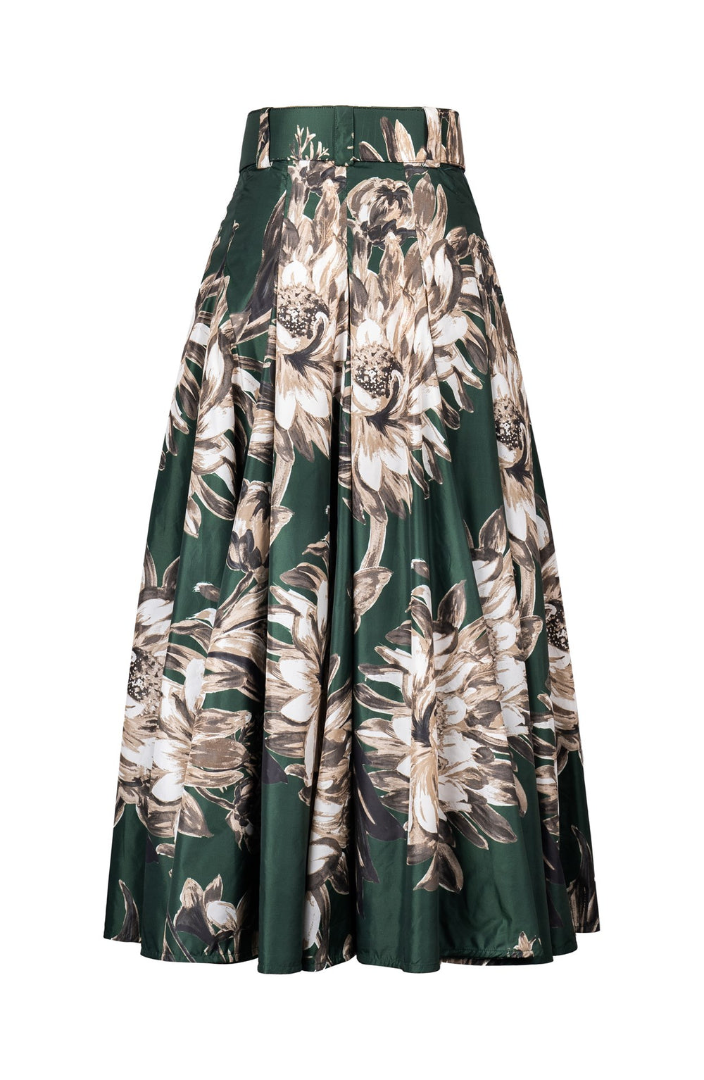 Samantha Skirt Midi Plus Length Poliamide Taffta (Mum Flower Dark)