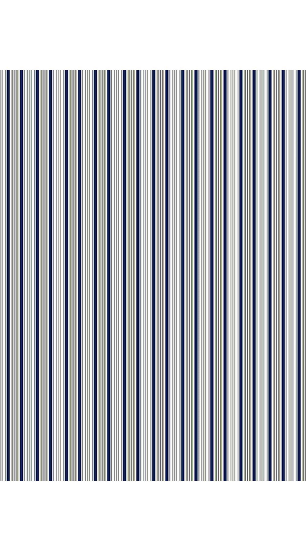 Audrey Dress #2 Shirt Collar 3/4 Sleeve Long Length Cotton Stretch (Napoli Stripe Bright)