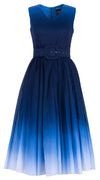 Abelia Dress V Neck Sleeveless Midi Length Cotton Musola (Ombre New)