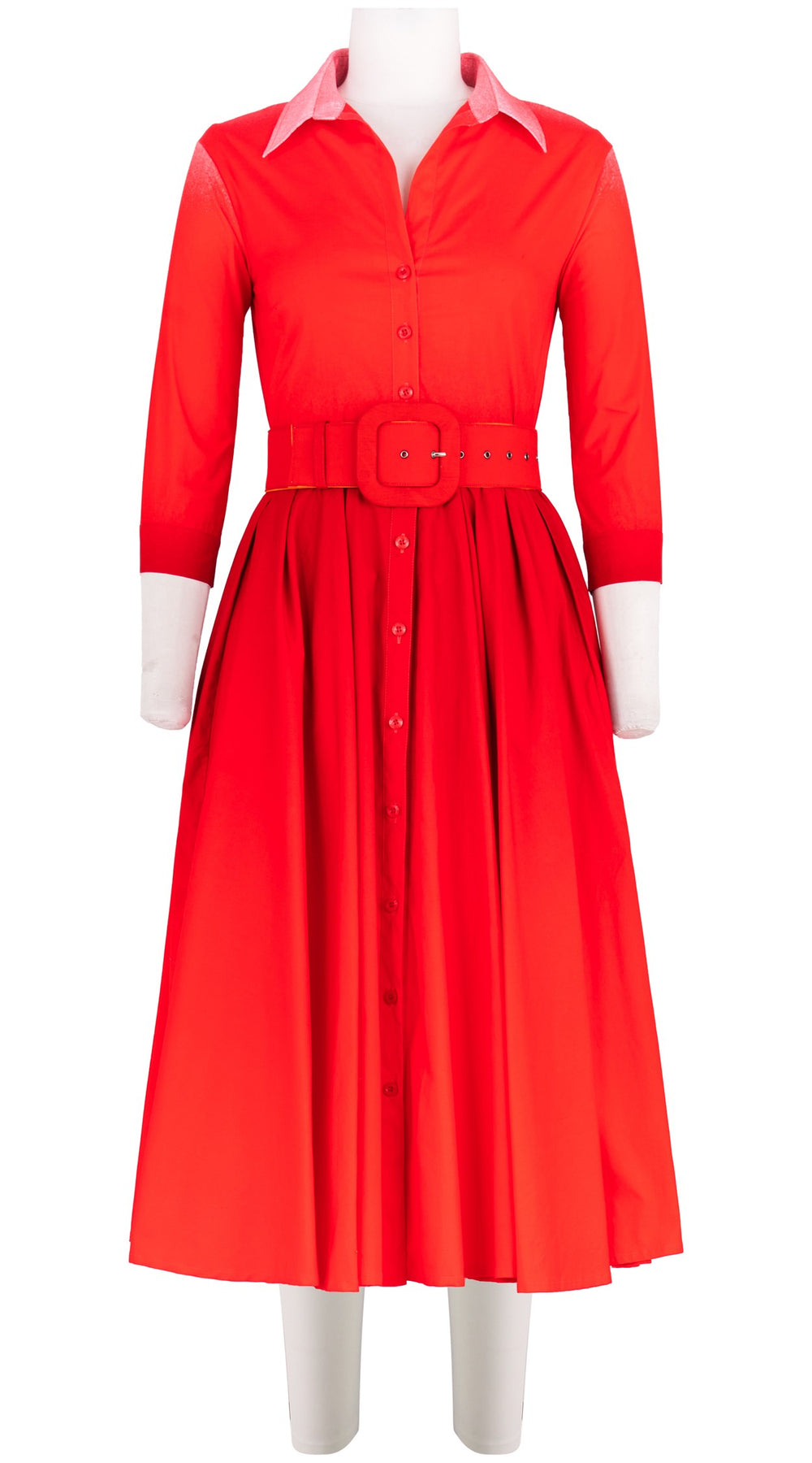 Abelia Dress Shirt Collar 3/4 Sleeve Long +3 Length Cotton Stretch (Ombre New)