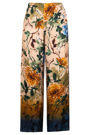 Pants Silk (Oriental Flower Ombre)