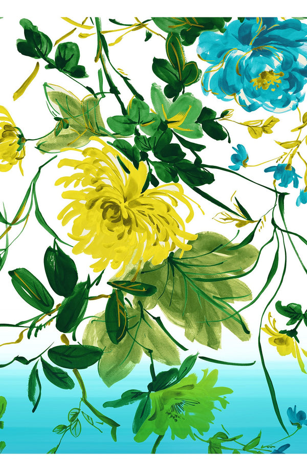 Pants Silk (Oriental Flower Ombre)