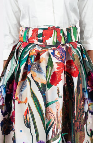 Irene Skirt Midi Length Poliamide Taffta (Ornamental Iris)
