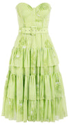Preen Dress Bra Strapless Long Length Cotton Musola (Oxford Stripe)