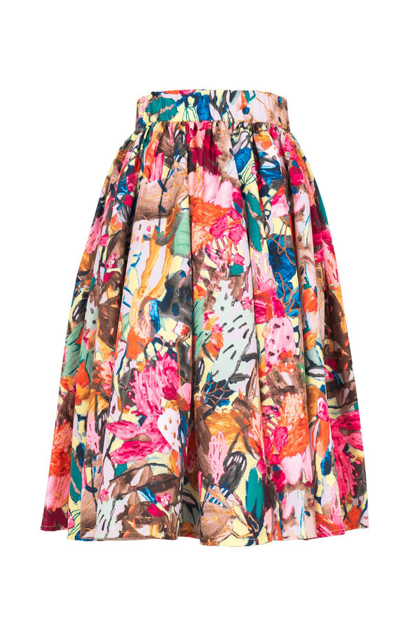 Jenny Skirt Long Length Poliamide Taffta (Pablo Oil Painting)