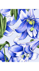 Aster Dress Shirt Collar 3/4 Sleeve Midi Length Cotton Musola (Paper Lillies Ground)