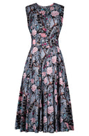 Samantha Dress Crew Neck Sleeveless Midi Length Poliamide Taffta (Paradiso)