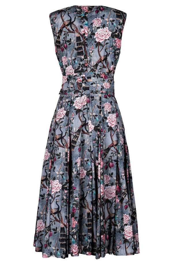 Samantha Dress Crew Neck Sleeveless Midi Length Poliamide Taffta (Paradiso)