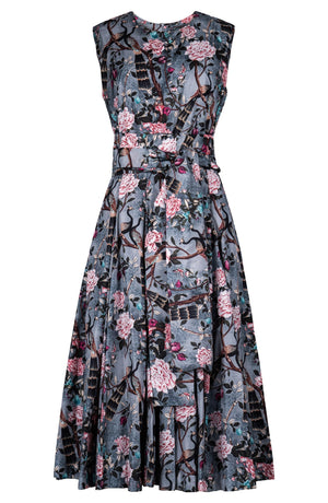 Samantha Dress Crew Neck Sleeveless Midi Length Poliamide Taffta (Paradiso)