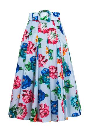 Samantha Skirt Midi Length Poliamide Taffta (Positano Flower Bright)