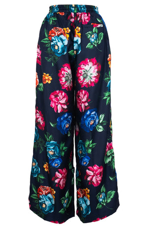 Leah Pants Silk Twill (Positano Flower Bright)