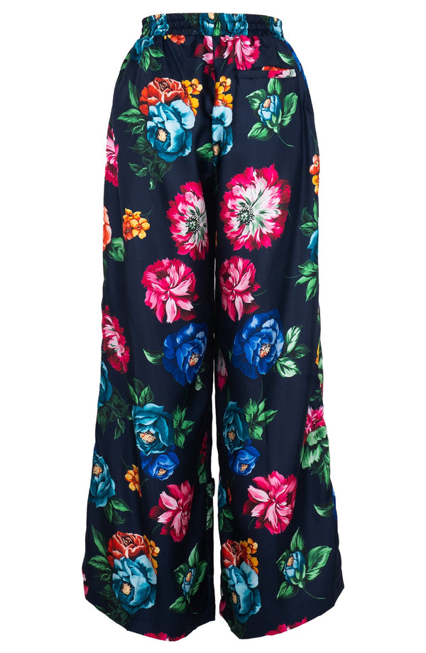 Leah Pants Silk Twill (Positano Flower Bright)