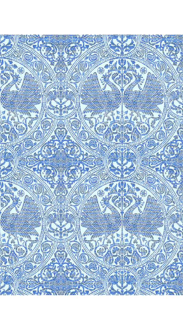 Pants Silk (Peacock Toile Pastel)