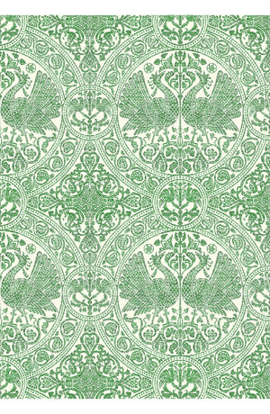 Aster Skirt #1 with Belt Midi Length Cotton Musola (Peacock Toile Pastel)