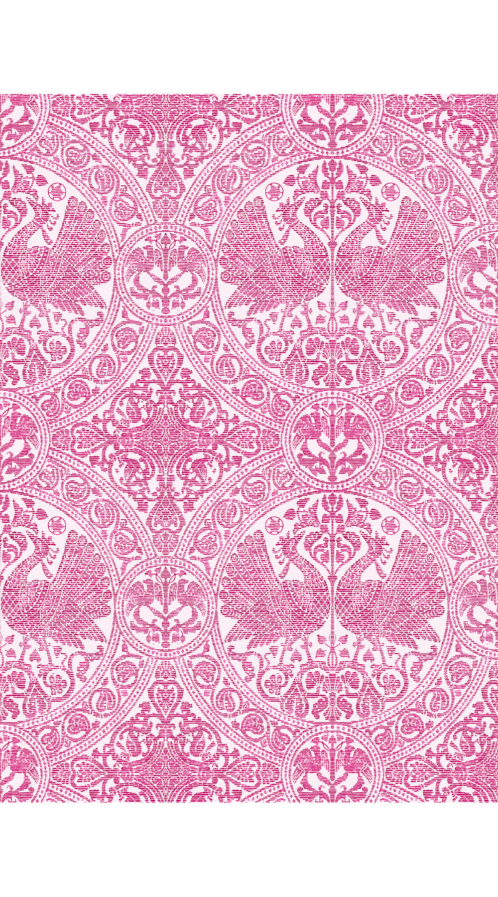 Patricia Dress Crew Neck 3/4 Sleeve Long +3 Length Cotton Musola (Peacock Toile Pastel)