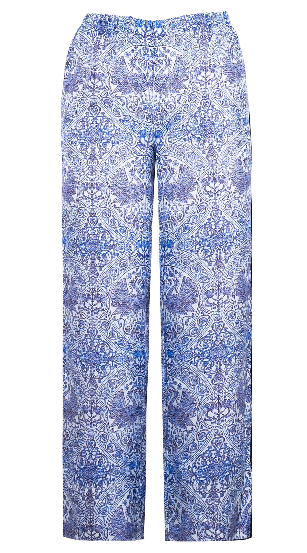 Pants Silk (Peacock Toile Pastel)