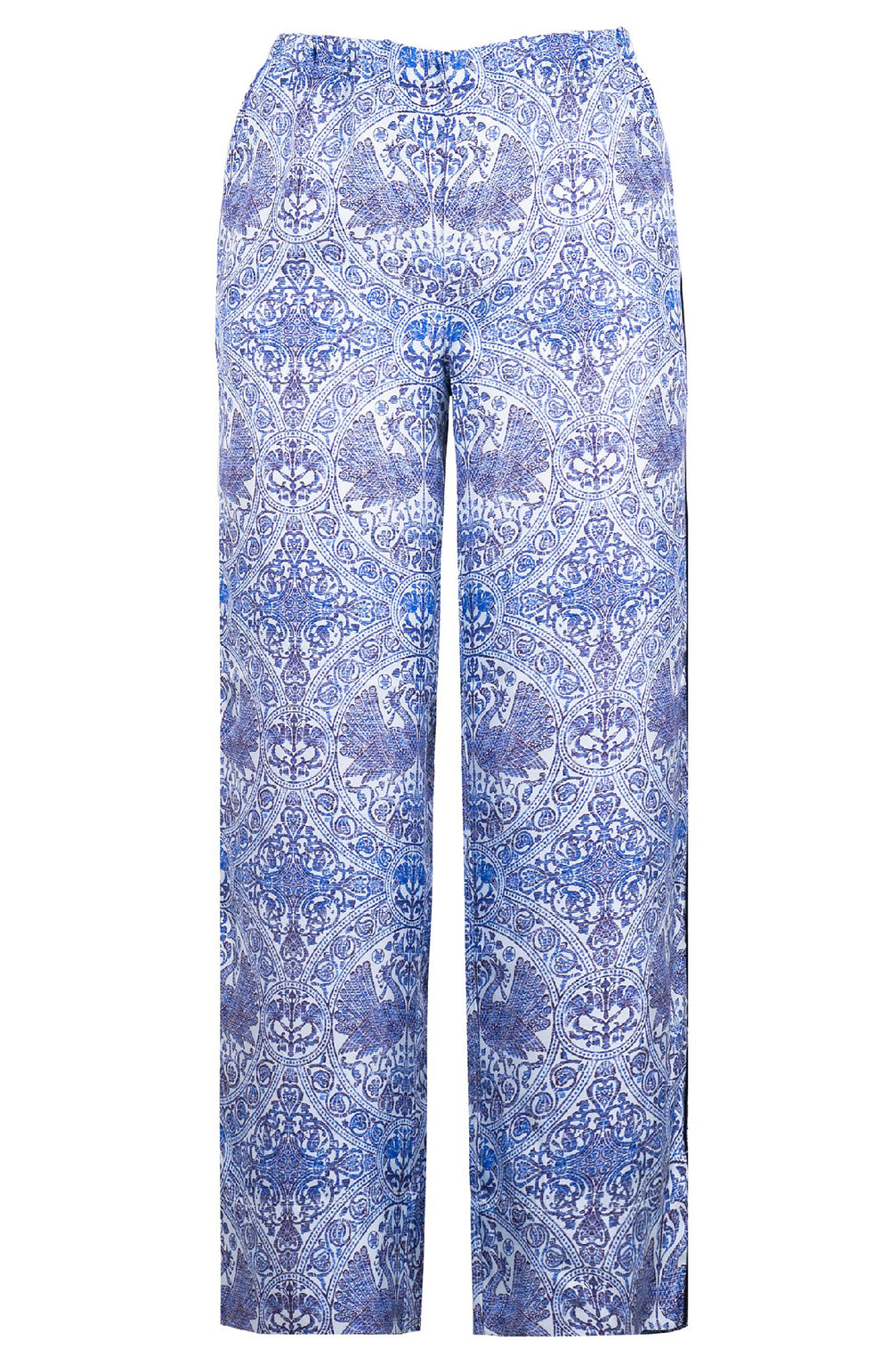Pants Silk (Peacock Toile Pastel)