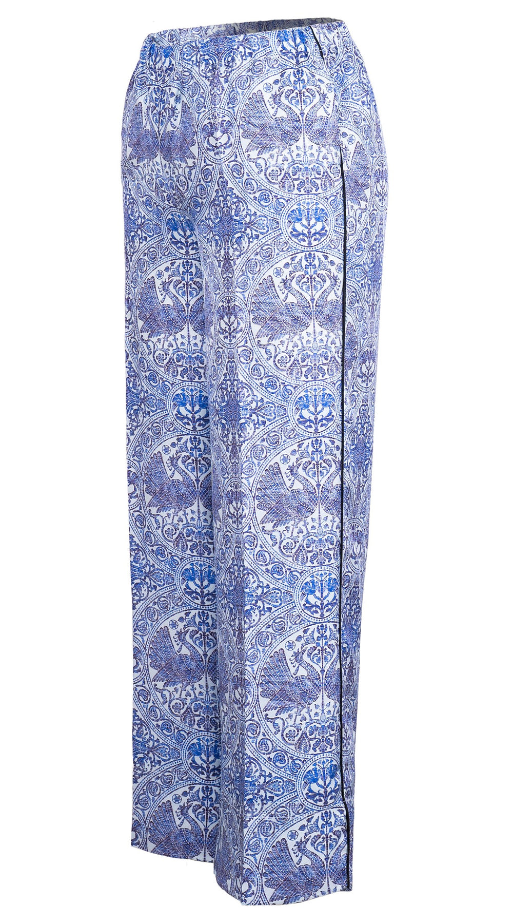 Pants Silk (Peacock Toile Pastel)