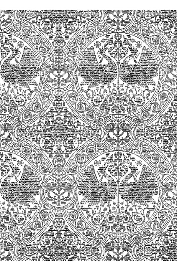 Aster Skirt #1 with Belt Midi Length Cotton Musola (Peacock Toile White)